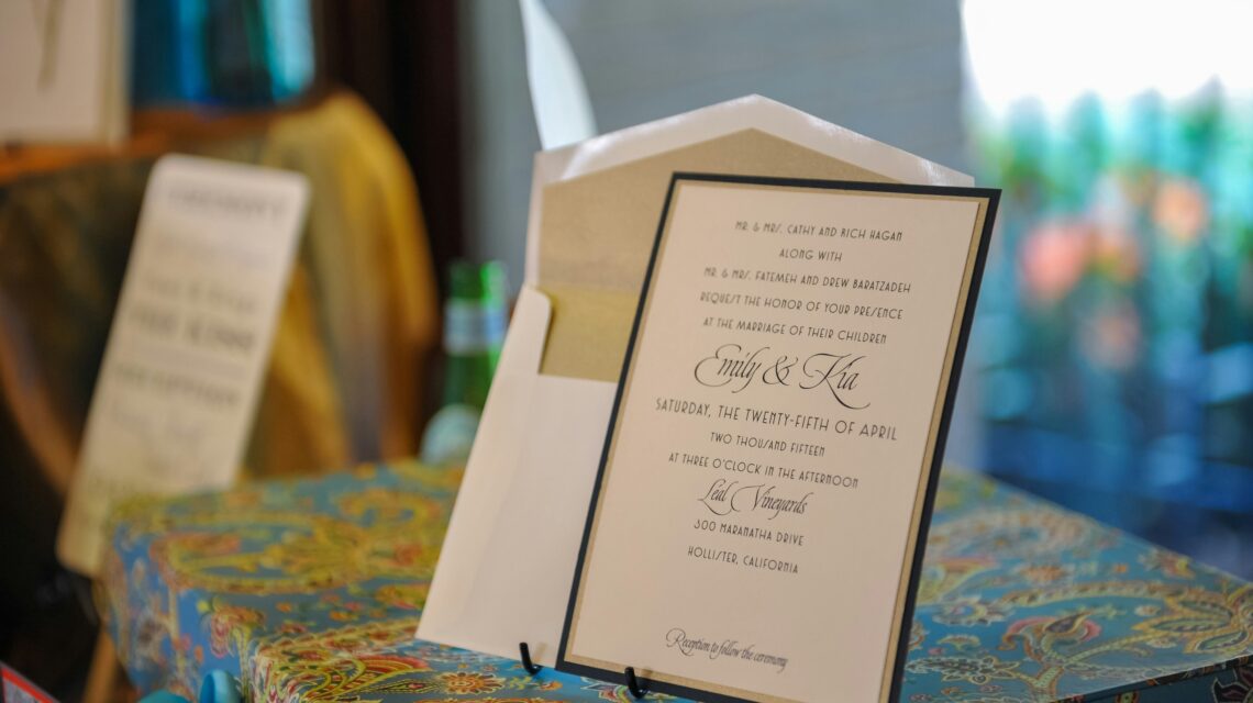 old fashioned invitation enclosure