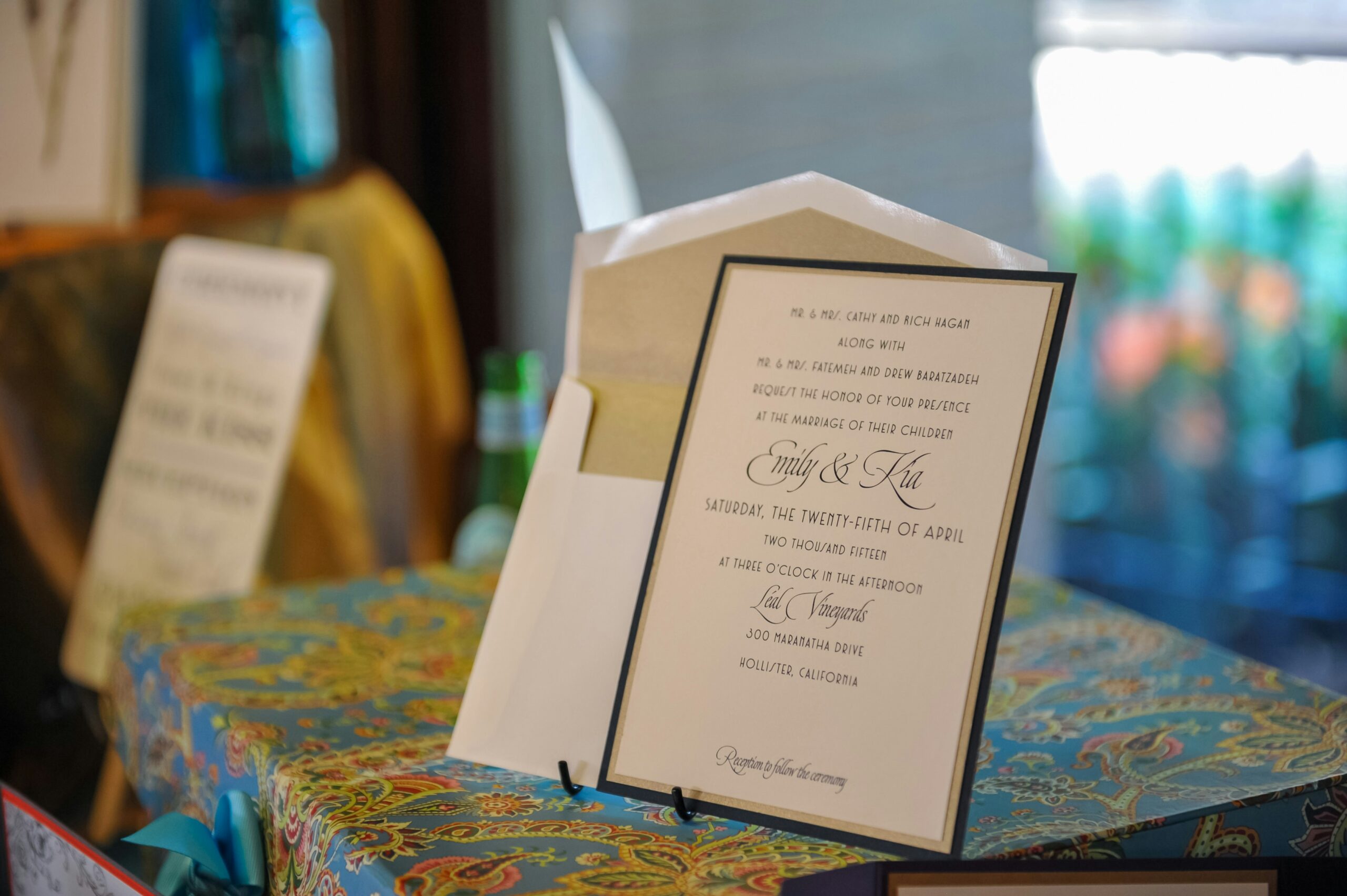 old fashioned invitation enclosure